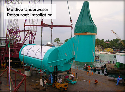 Maldive Underwater Restaurant Installation